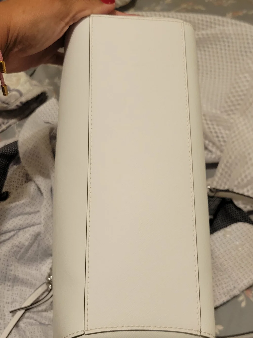 Michael Kors Chalk White Leather Tote and Wallet Set